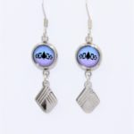 Hiawatha Belt - Blue  and Purple - Rhombus Pendant