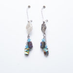 Web Pendant Earrings with accent Abalone / Paua Shell