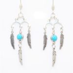 3 Tier Chandelier Earrings - Turquoise Color
