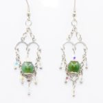 3 Tier Chandelier Earrings - Green Aventurine