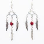 3 Tier Chandelier Earrings - Red